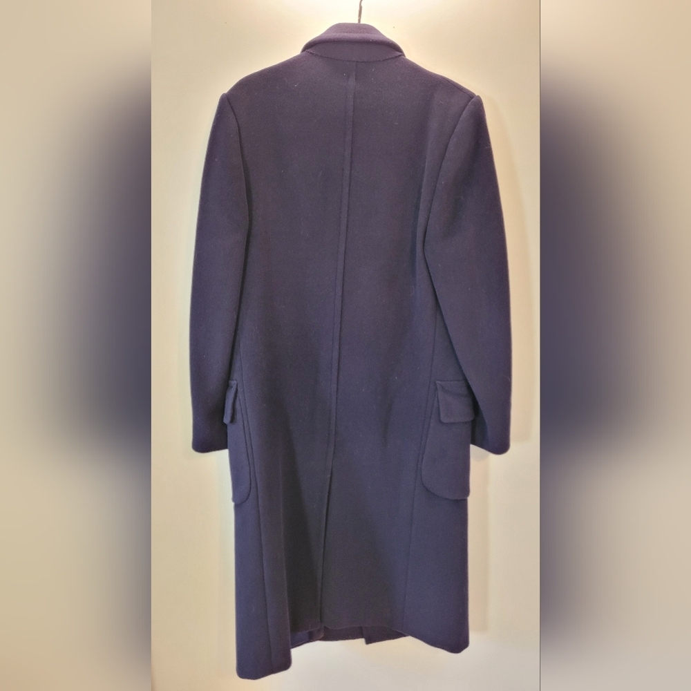 D. & E. Dalton Cashmere Long Vintage Peacoat Navy Blue Made In England - M - Picture 6 of 11